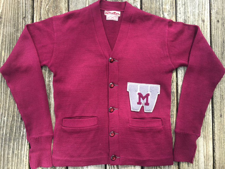 WSU Cougars letterman sweater - M