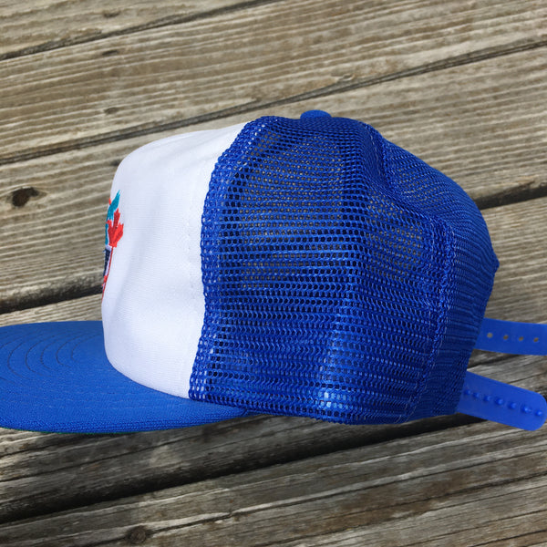 TORONTO BLUE JAYS VINTAGE 80s UNIVERSAL MLB BASEBALL TRUCKER MESH SNAPBACK  HAT NWT – The Felt Fanatic