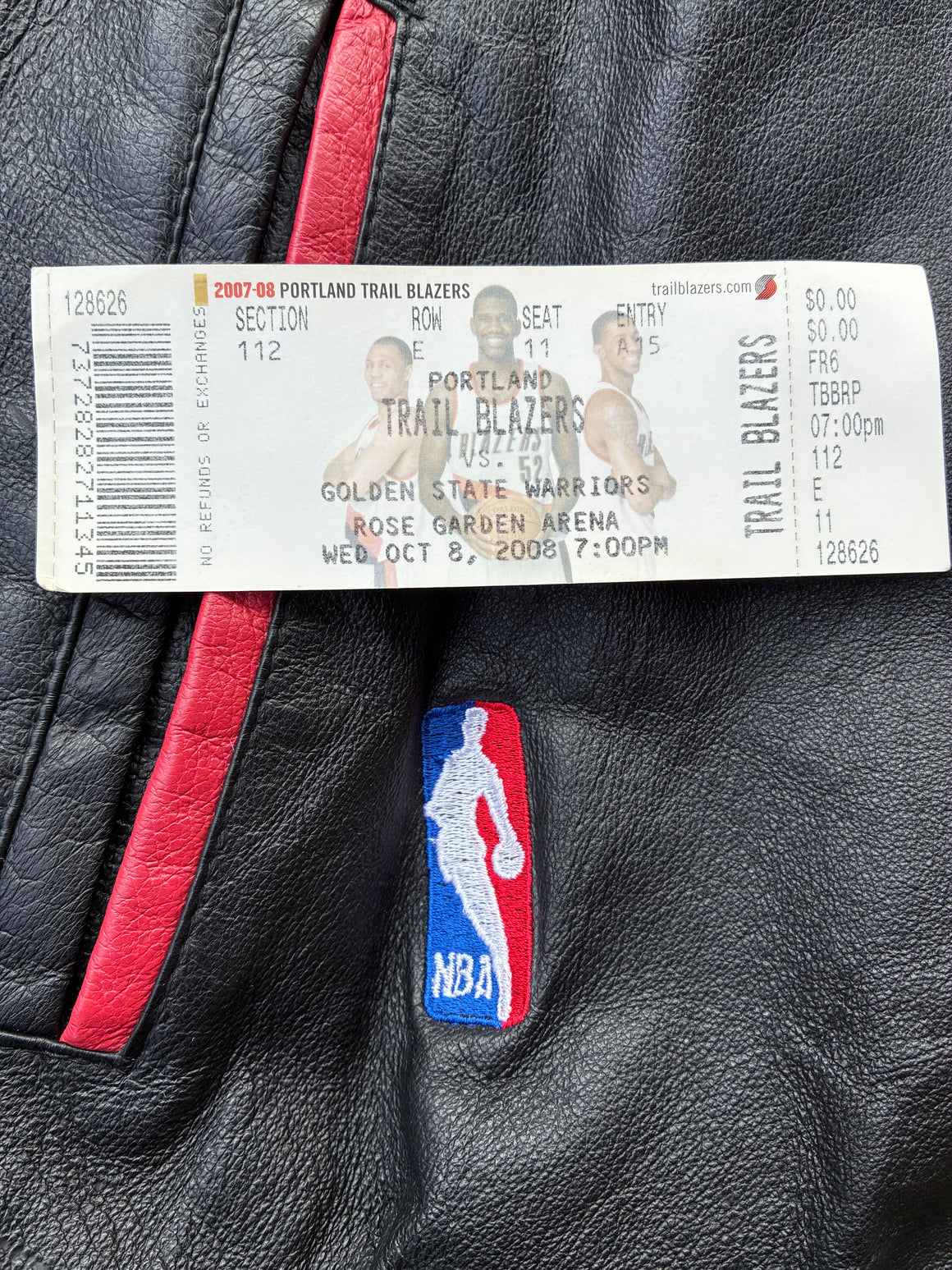 Portland Trailblazers leather jacket - L