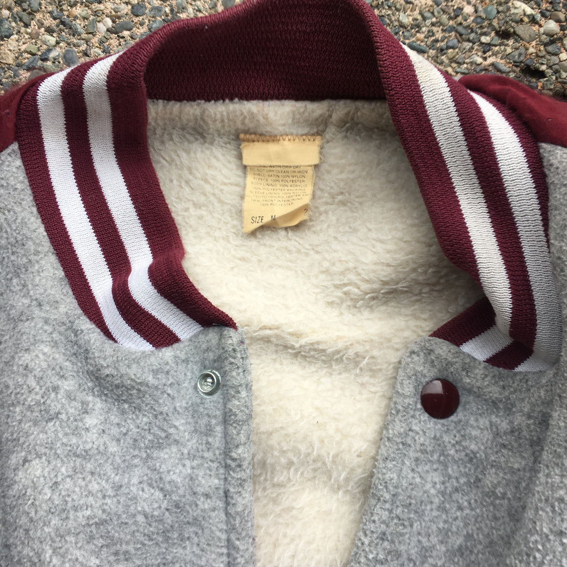WSU Cougars satin / fleece jacket - size M