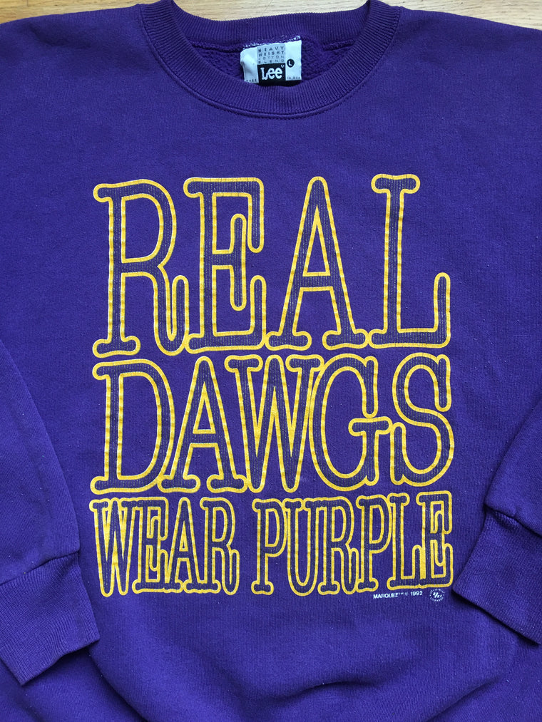 Real Dawgs Wear Purple Washington Huskies sweatshirt - L