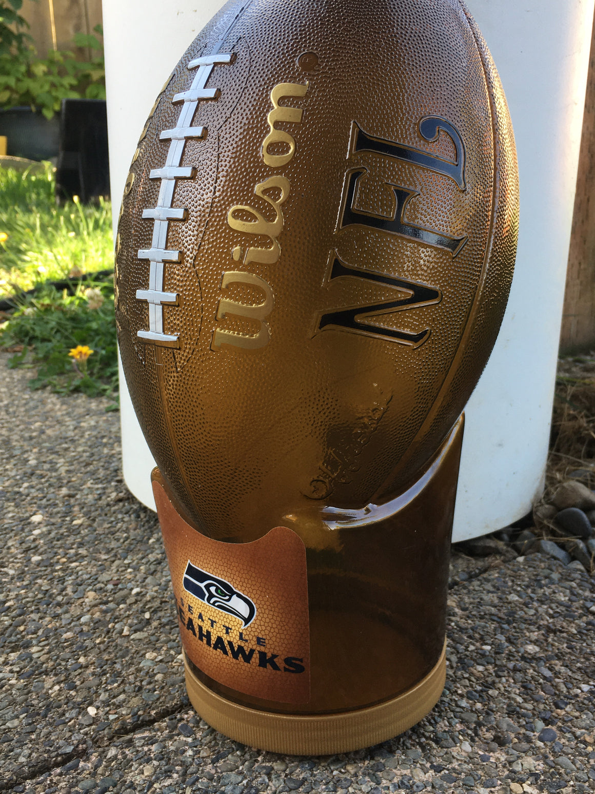 Seattle Seahawks snack container trophy