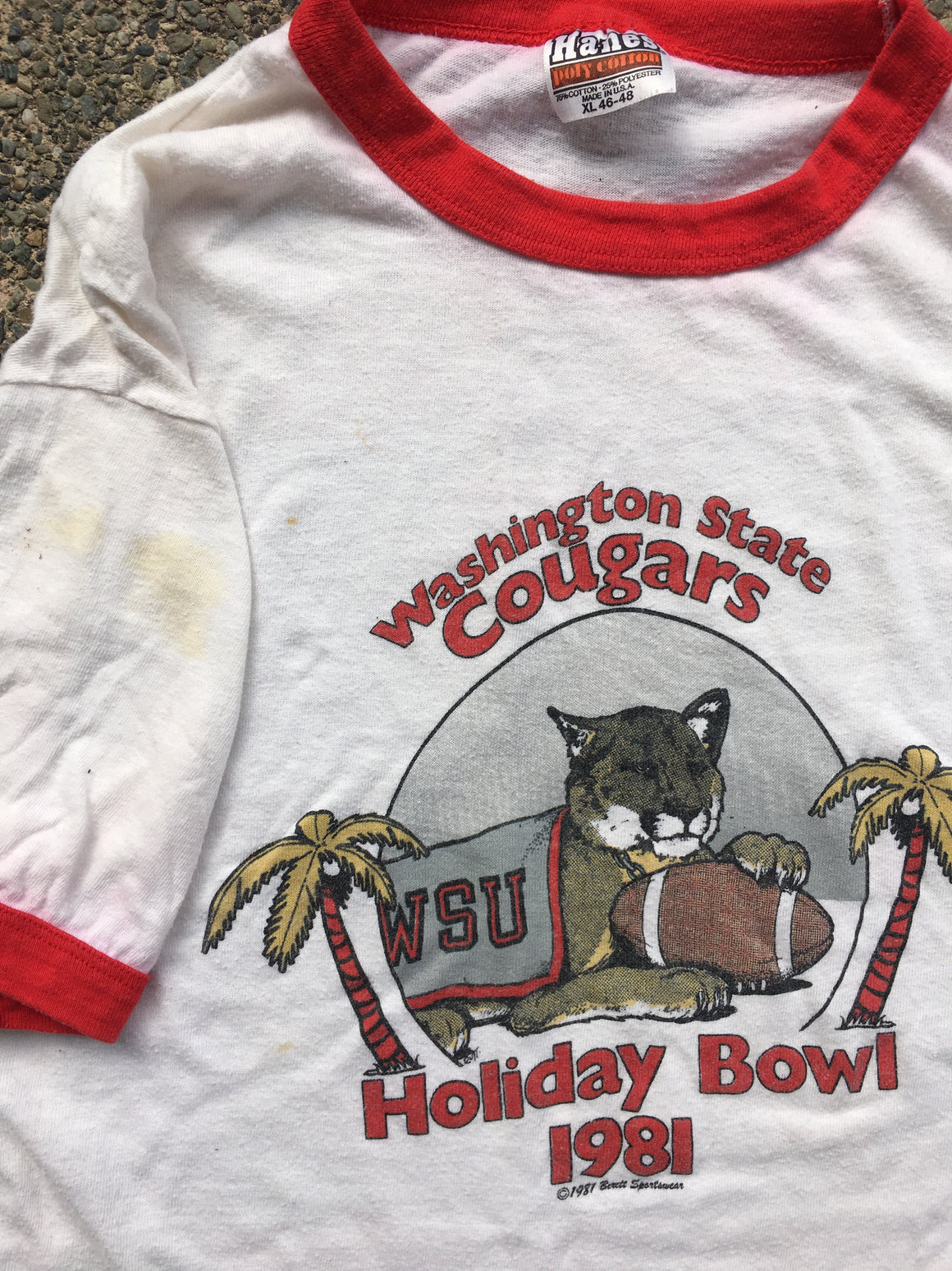1981 Holiday Bowl WSU Cougars shirt & hat