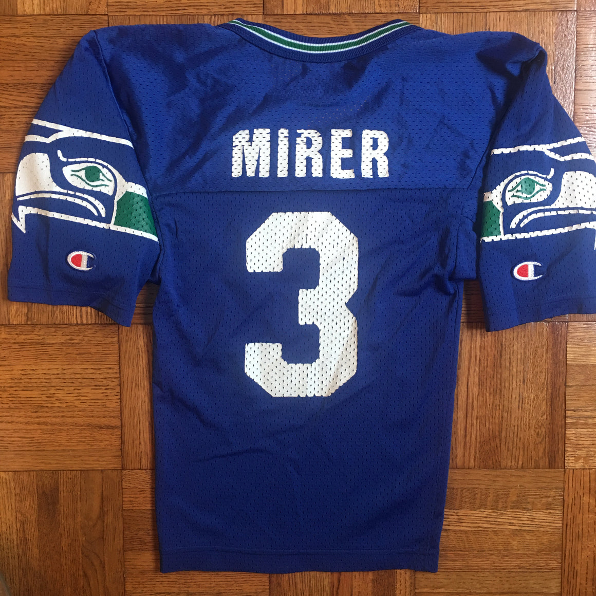 Seattle Seahawks Rick Mirer jersey by Champion - Youth Small