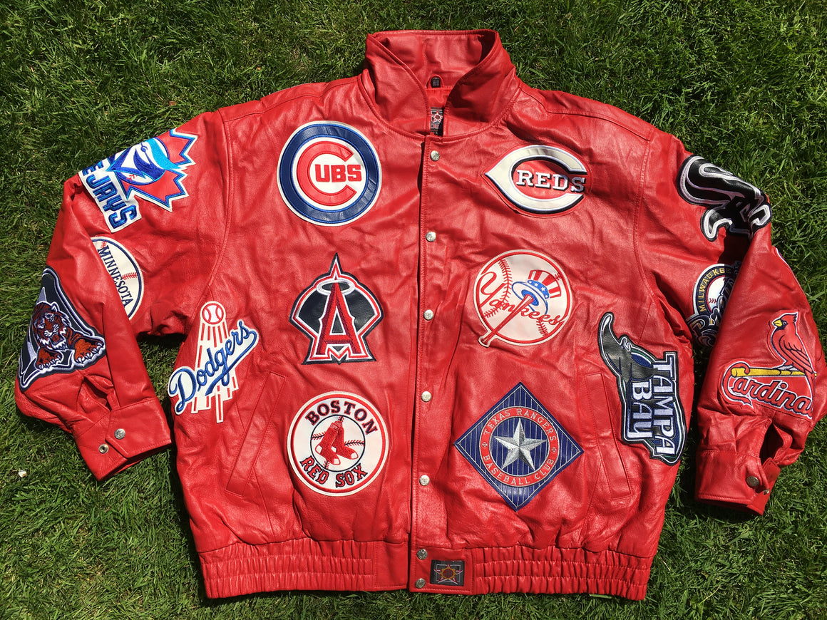Vintage MLB Logos leather jacket - 3XL