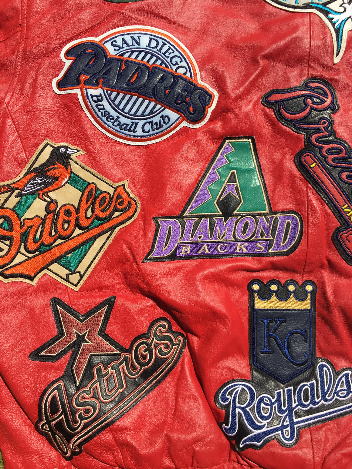 Vintage MLB Logos leather jacket - 3XL