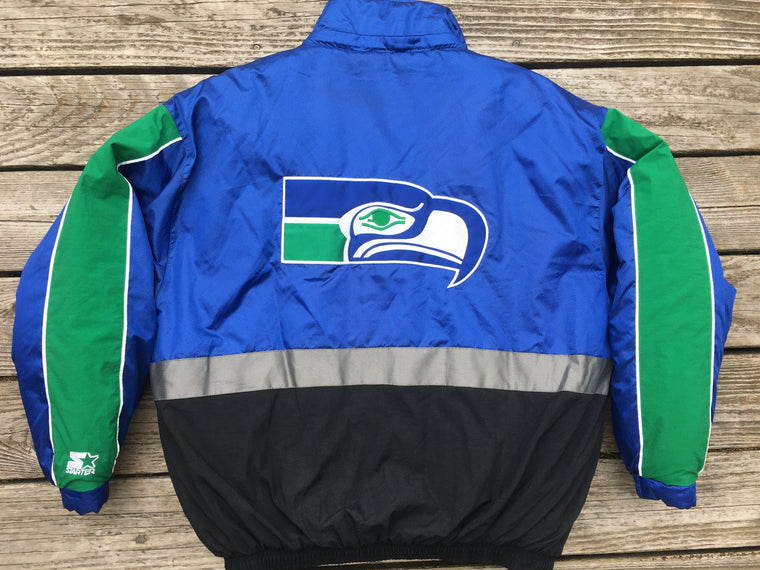 Vintage Seattle Seahawks Throwback Puffy Parka Starter