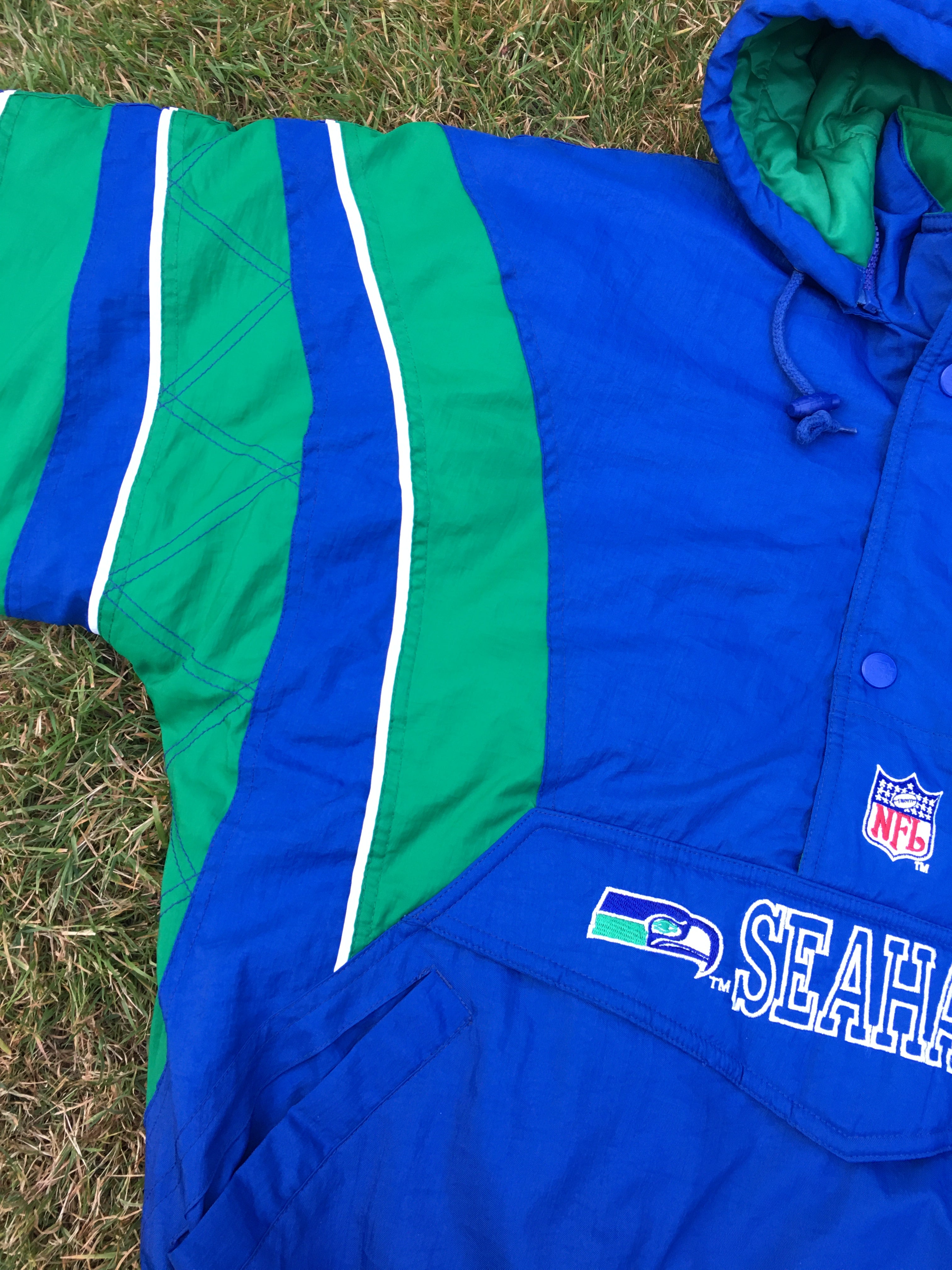 Vintage Seattle Seahawks Windbreaker Jacket Sz. XL