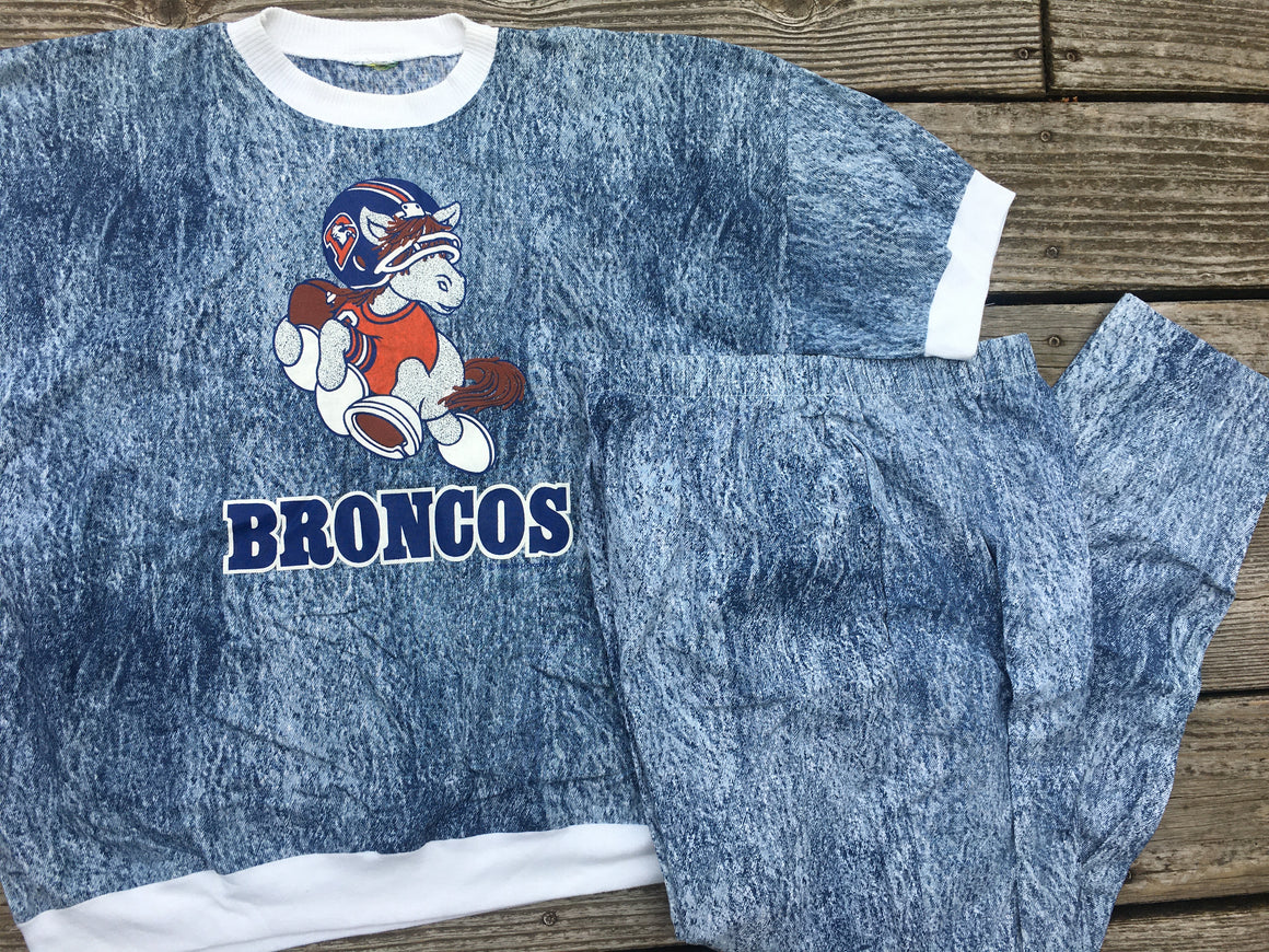 Denver Broncos denim shirt with pants - M / L