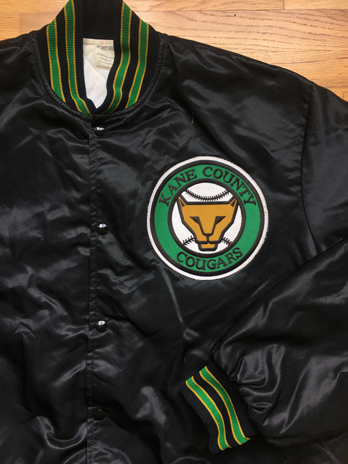 Kane County Cougars satin jacket - 2XL