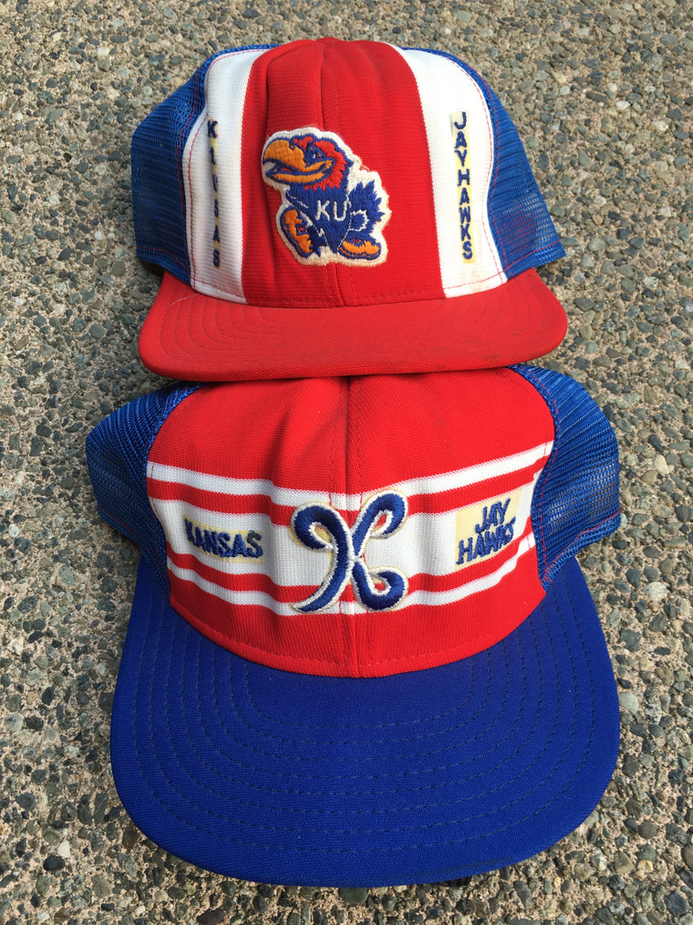 Kansas Jayhawks 80s Hats (Lot of 2)