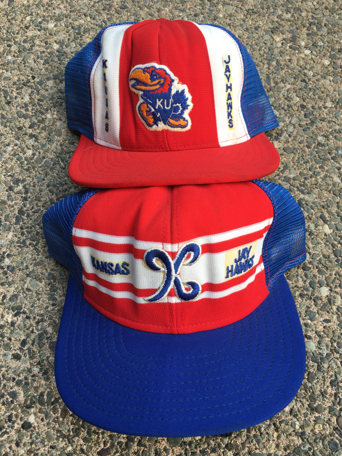 Kansas Jayhawks 80s Hats (Lot of 2)