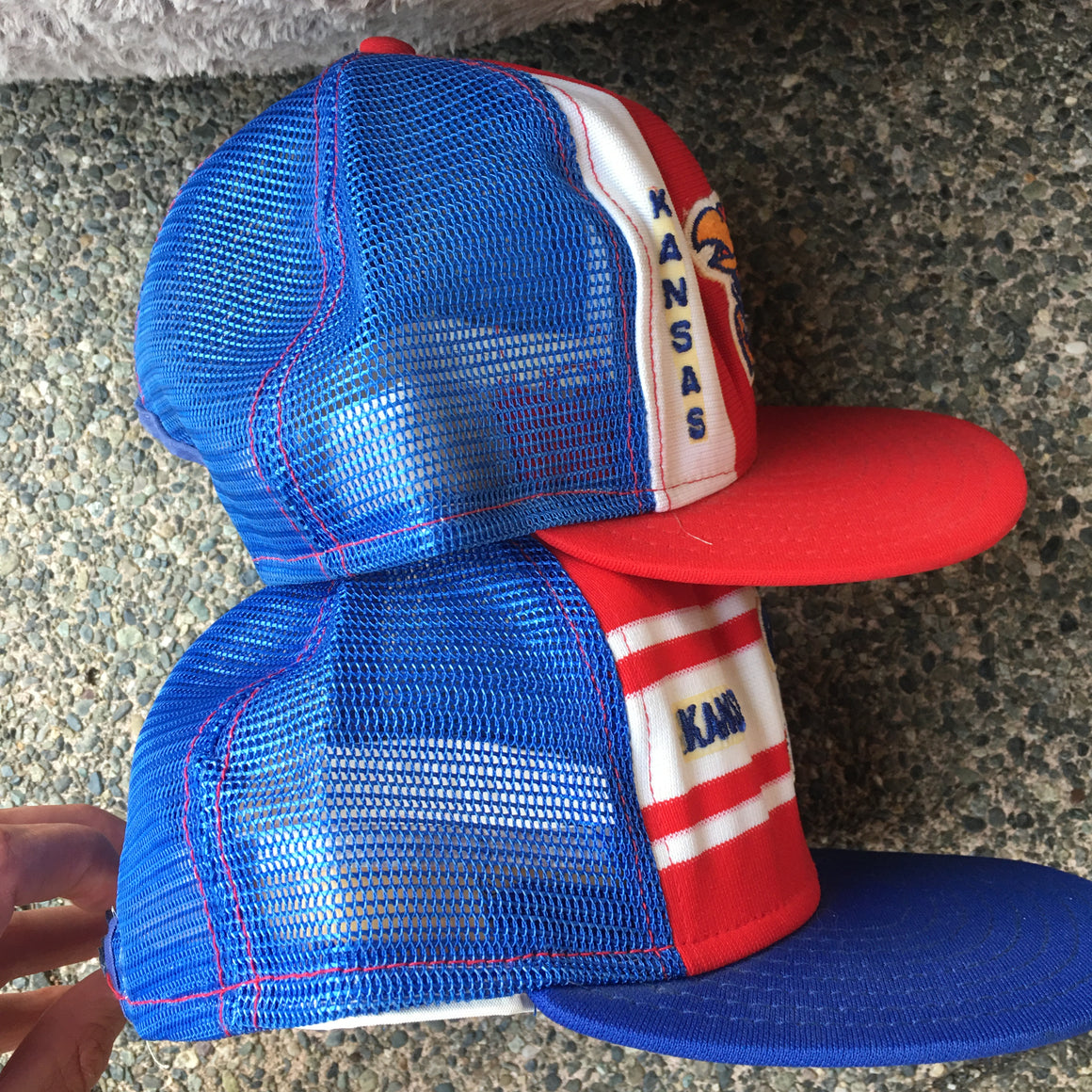 Kansas Jayhawks 80s Hats (Lot of 2)