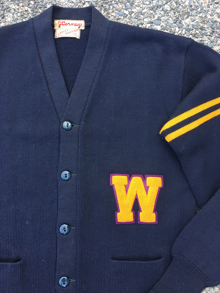 Washington Huskies 1950s letterman sweater -L