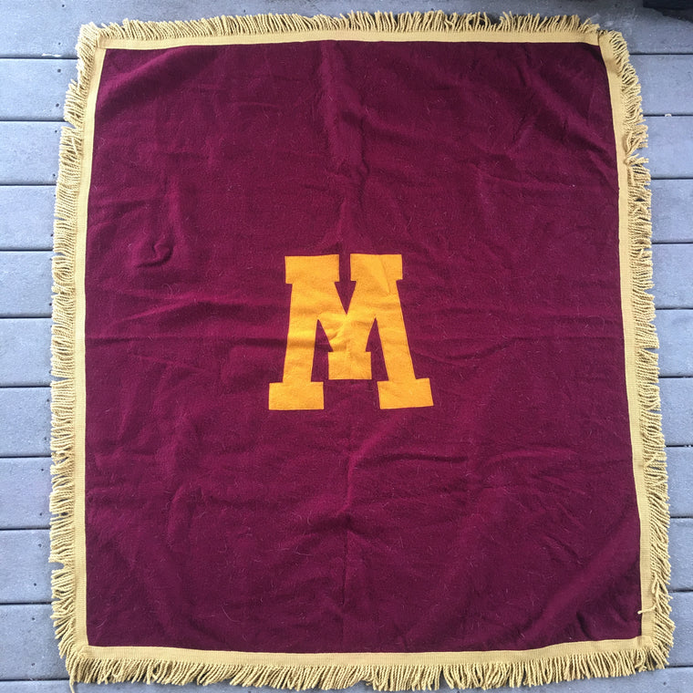 Minnesota Golden Gophers wool blanket