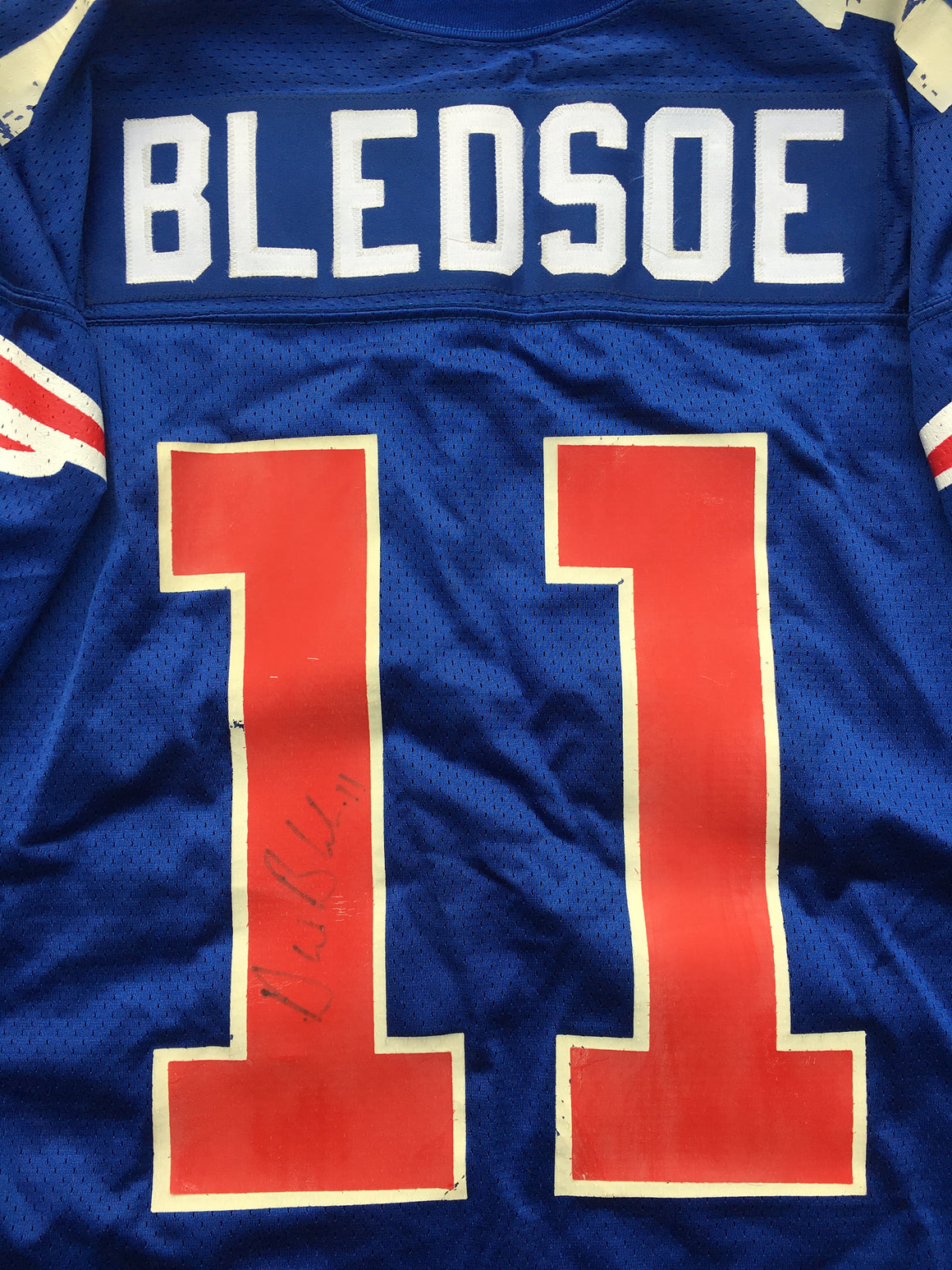 New England Patriots Drew Bledsoe SIGNED jersey - XL