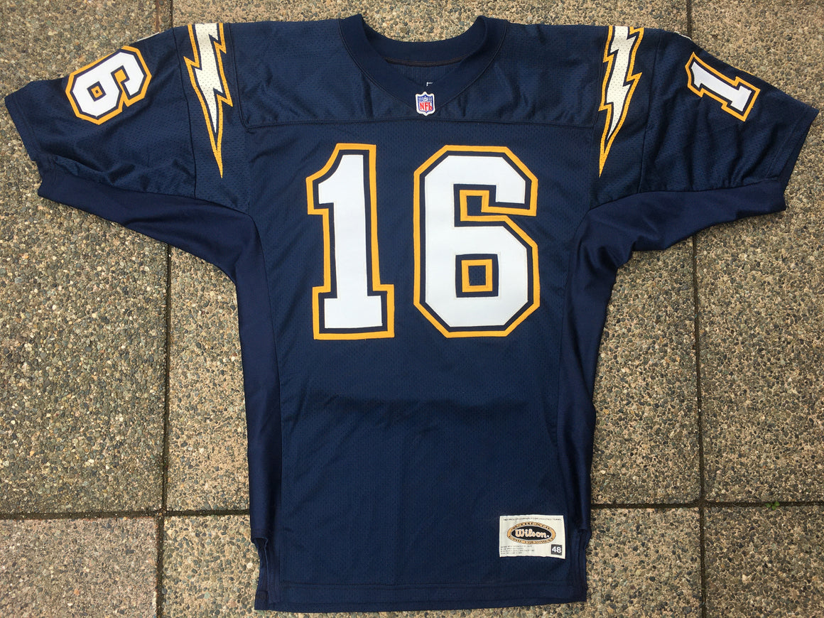Signed Authentic Ryan Leaf San Diego Chargers Jersey - size 48