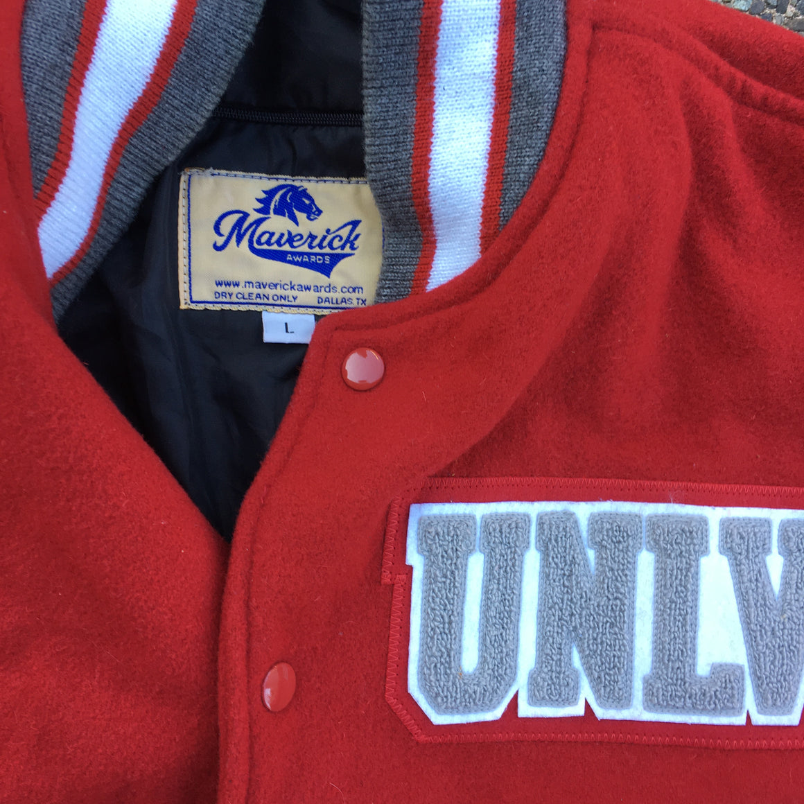 UNLV Runnin' Rebels Letterman Jacket - L / XL