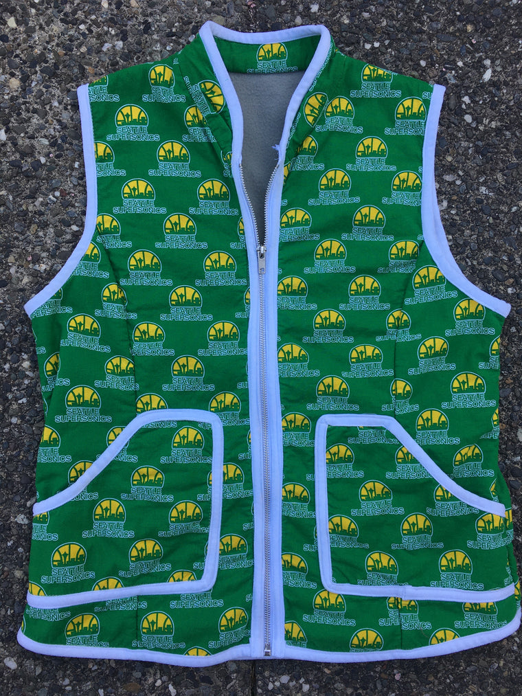 Seattle Sonics vest - size small