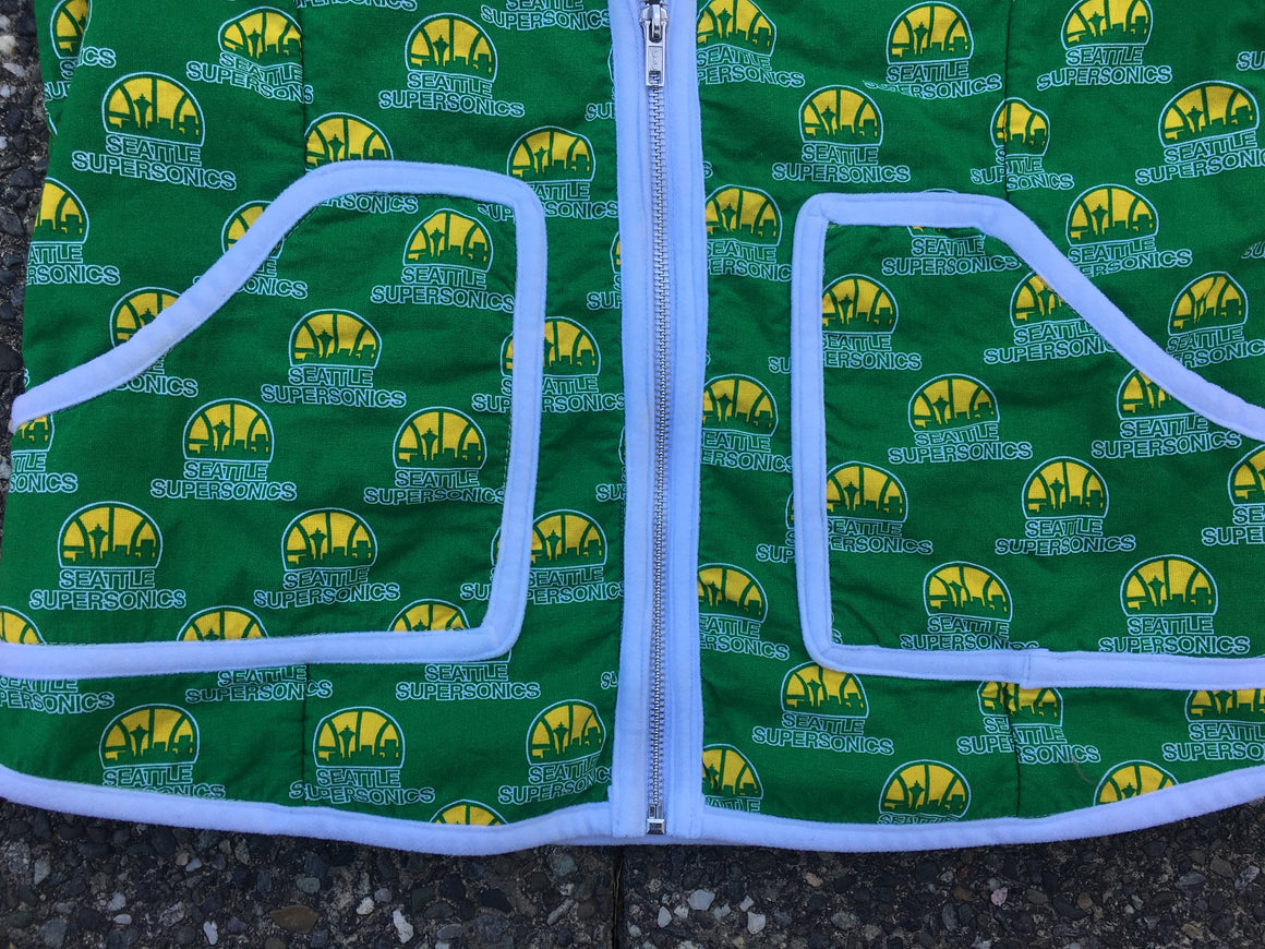 Seattle Sonics vest - size small
