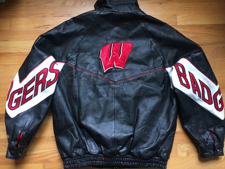 Wisconsin Badgers Leather Jacket - M / L
