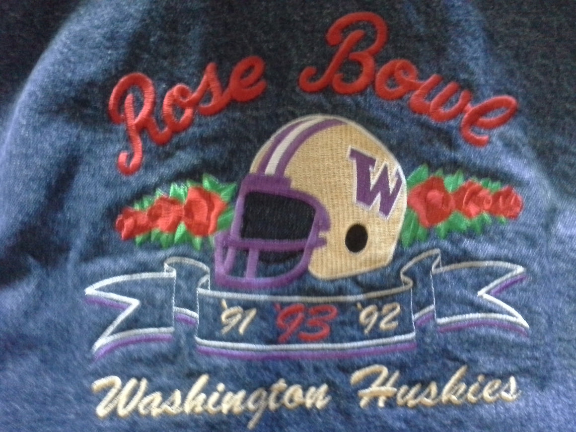 Washington Huskies 1993 ROSE BOWL denim jacket - L