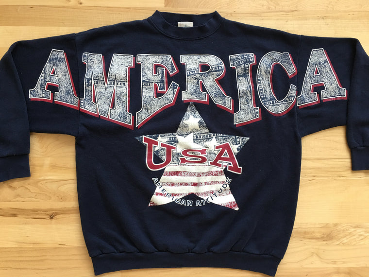 AMERICA "denim" sweatshirt - L / XL