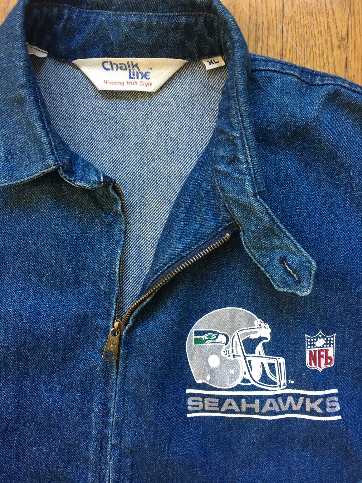 Seattle Seahawks denim jacket - XL