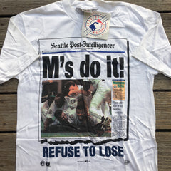 Vintage 1995 Seattle Mariners In Lou We Trust Tie-Dye T-Shirt XL USA
