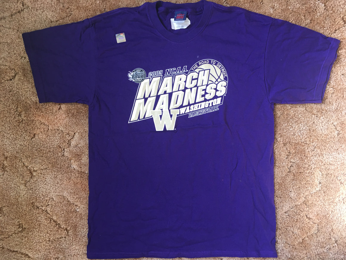 Washington Huskies Basketball March Madness Shirt - L