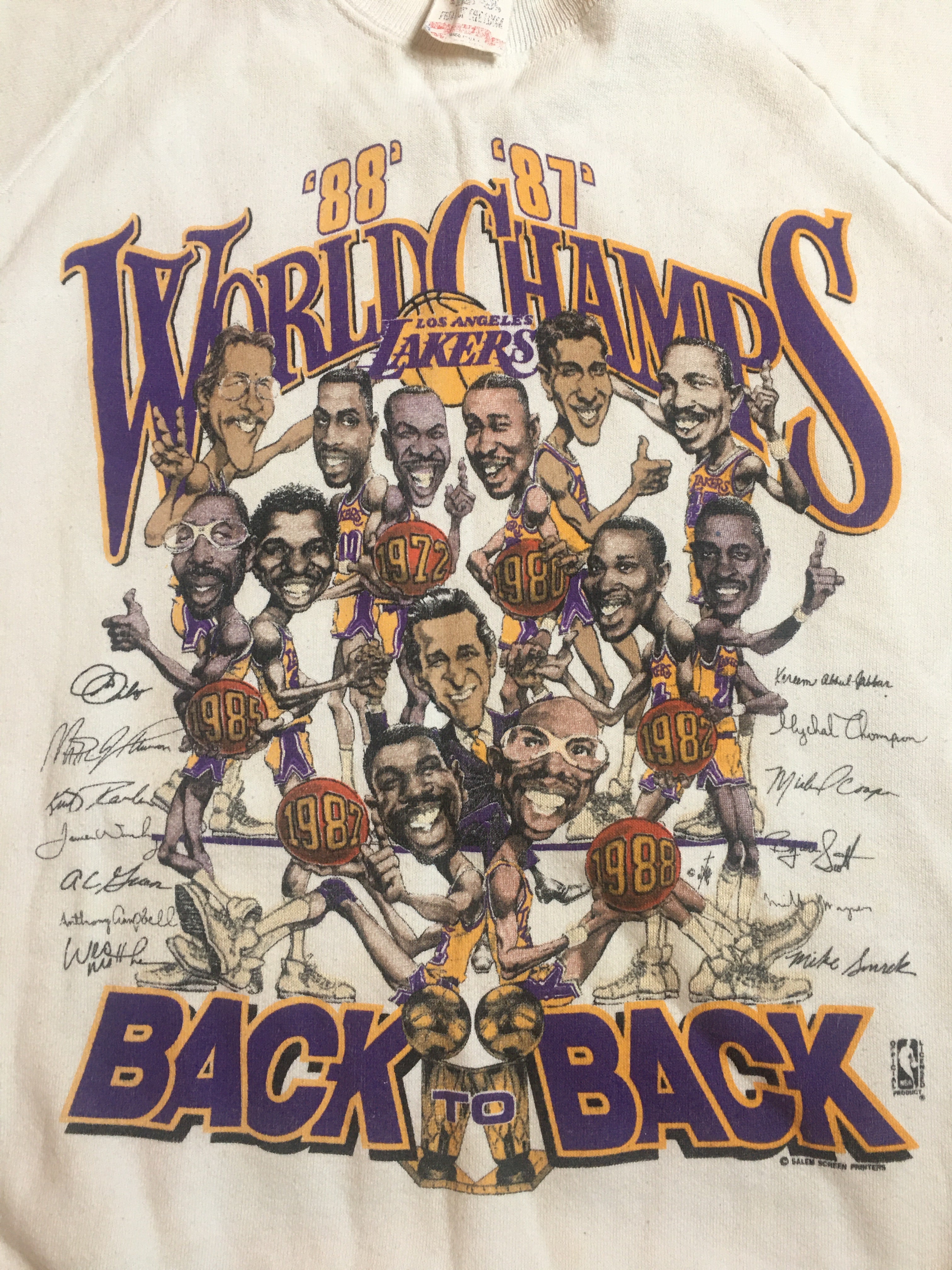 Vintage 80s Los Angeles Lakers Starter Sweatshirt L USA Made NBA